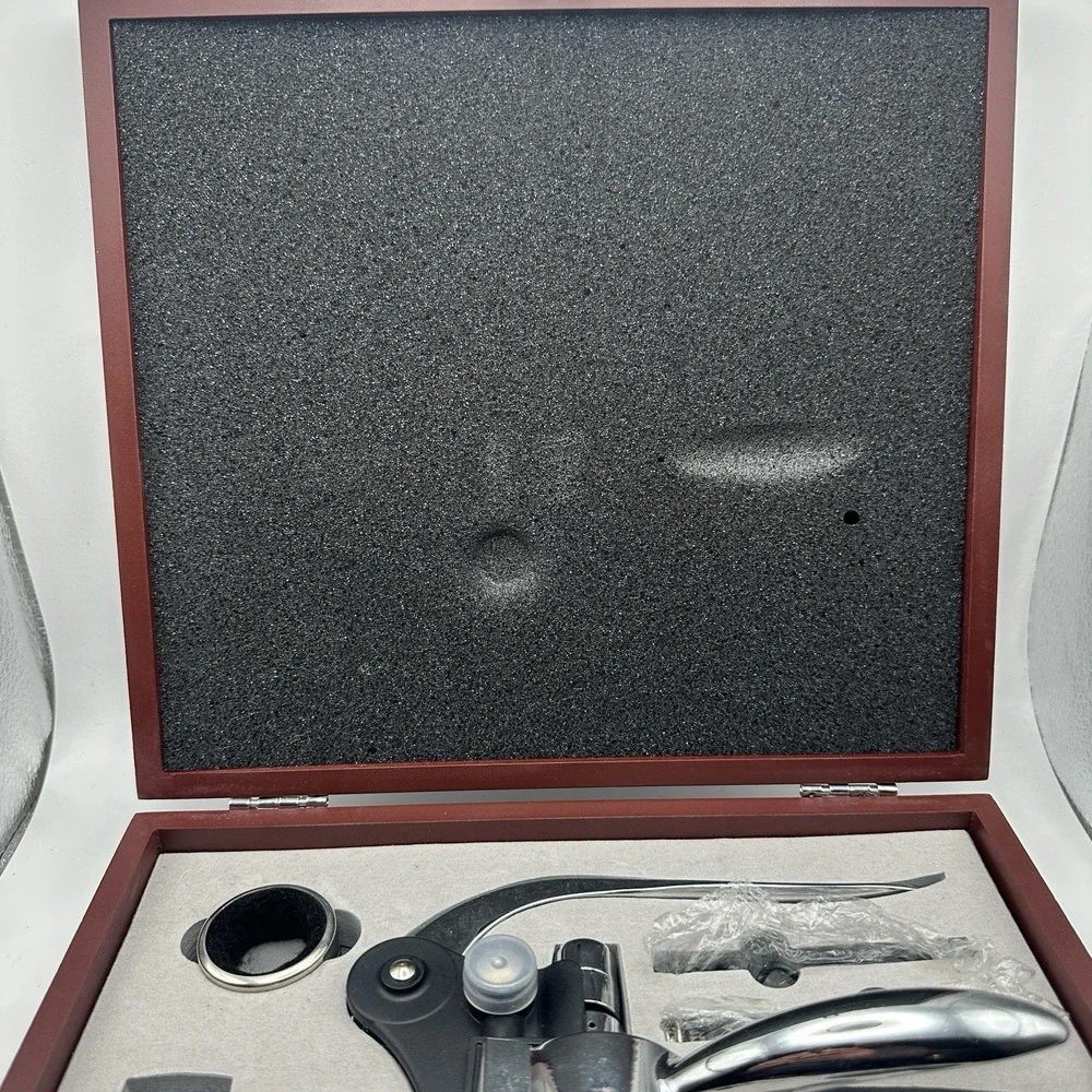 Executive Wine Collectors Set Leeds 1400-86WD  Wood 9 Pieces Star Promotions